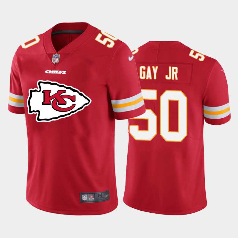Men%27s Nike Kansas City Chiefs #50 Willie Gay Jr. Red Team Big Logo Vapor Untouchable Limited Jersey->kansas city chiefs->NFL Jersey